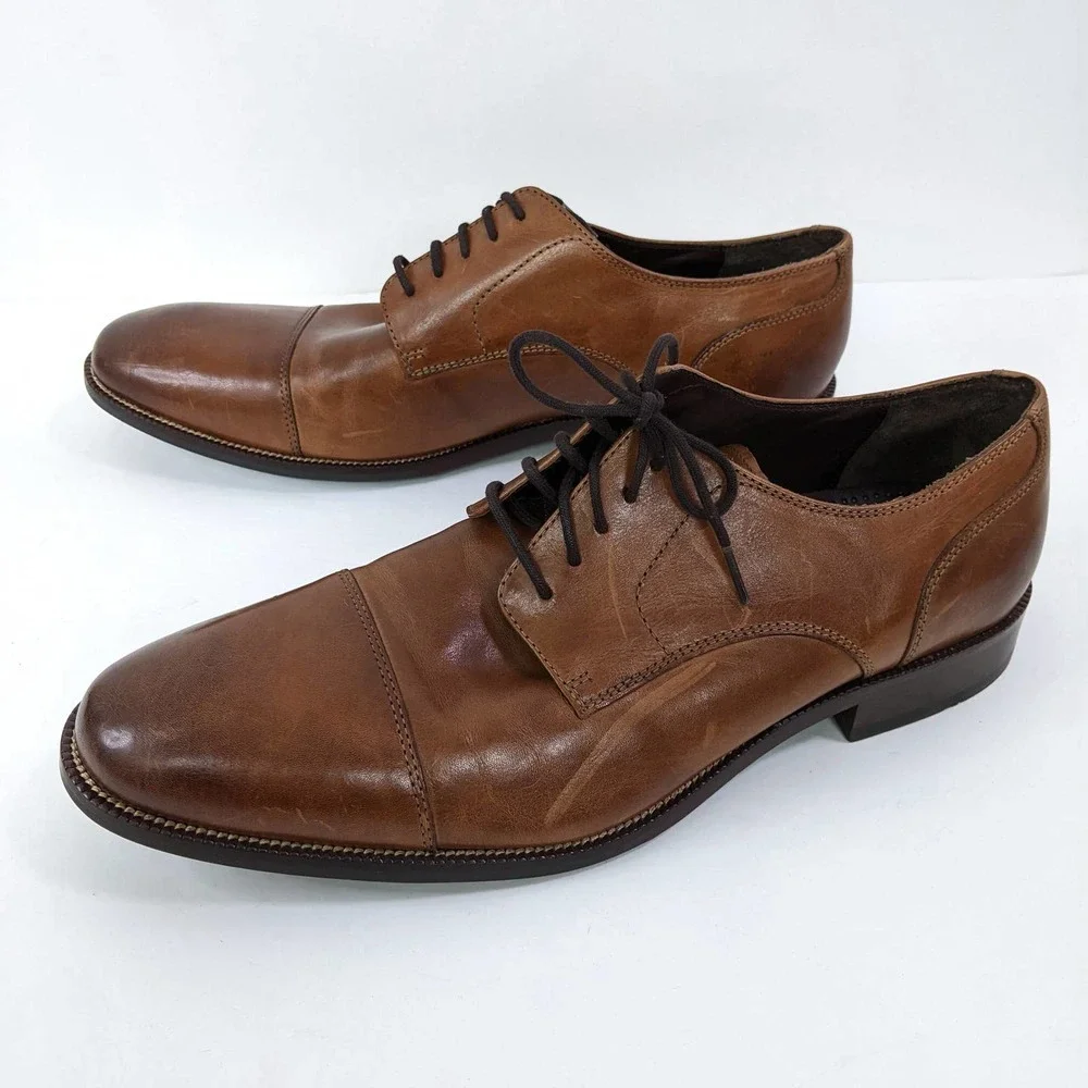 Cole Haan Size 12M Men's Modern Classics Cap Oxford Shoes British Tan